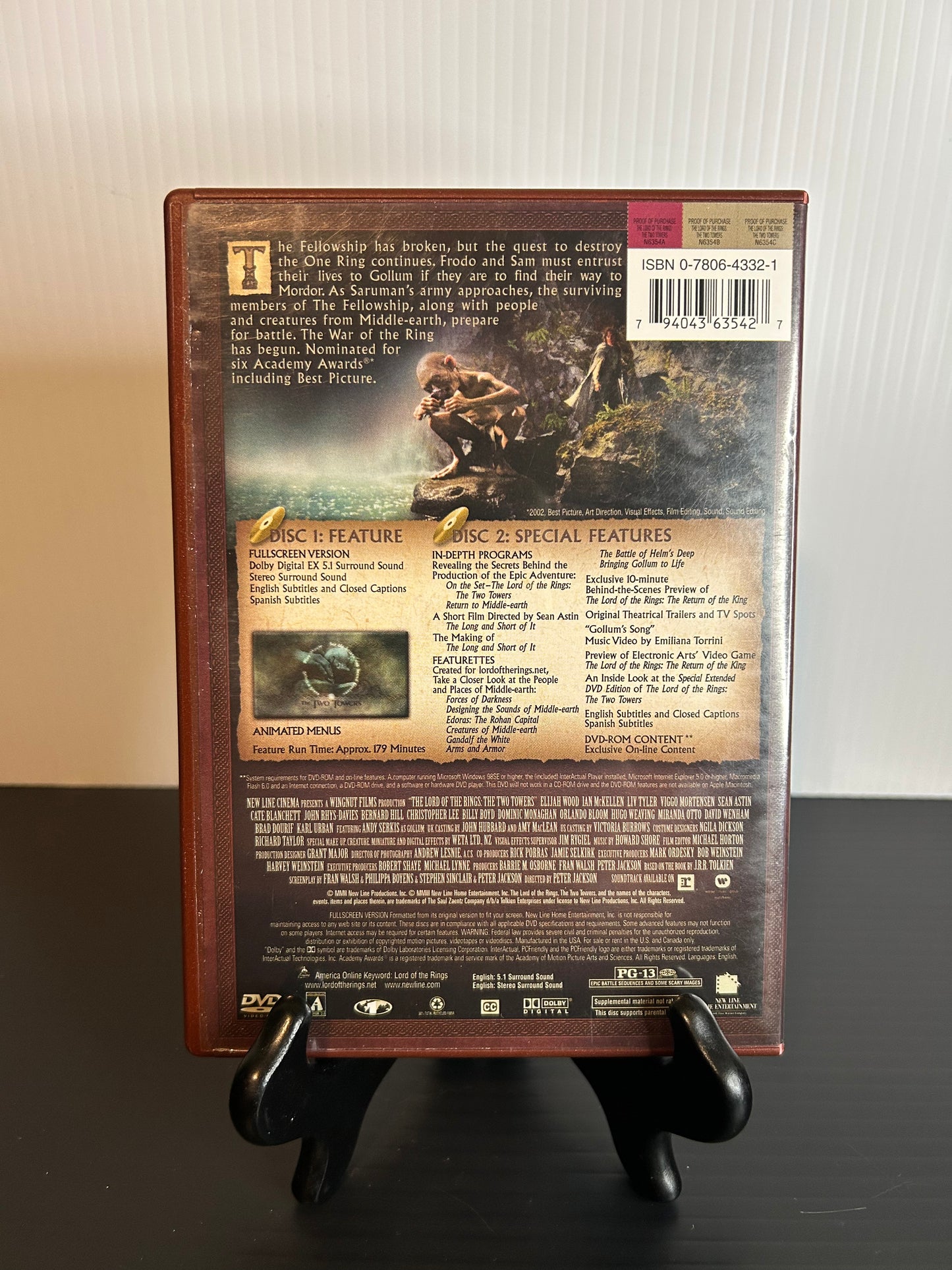 The Lord of the Rings The Two Towers Fullscreen (Used)