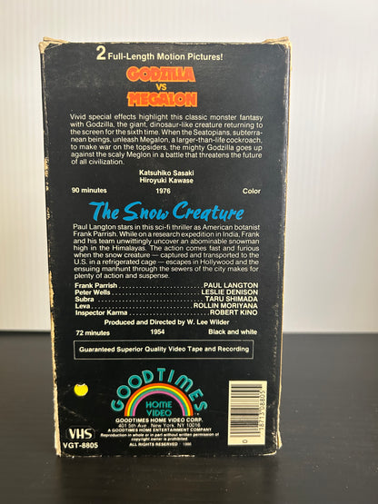 Godzilla vs Megalon/ The Snow Creature (Used)