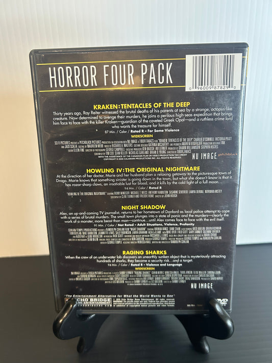 4-Film Collector Set Horror: Kraken, Howling 4, Night Shadow, Raging Sharks (Used)